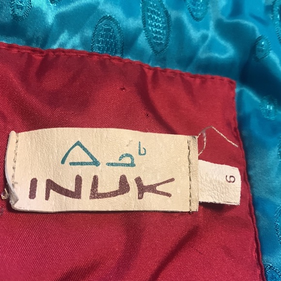 Inuk Red Vintage Inuit Parka with Faux Fur Trim - Children’s Size 6 - Picture 12 of 14